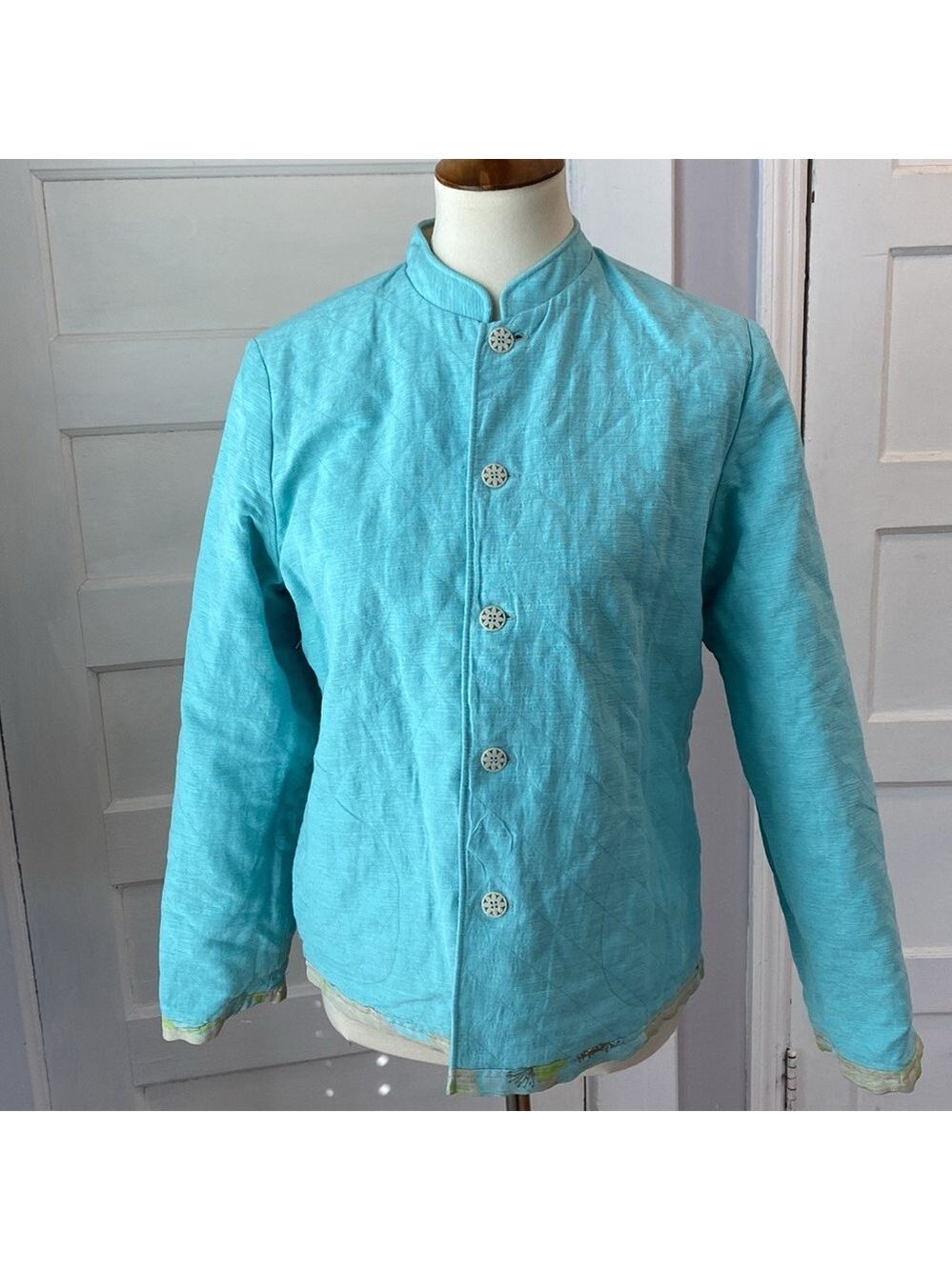 Reversible Silk Blend Quilted Jacket, Size S - Picture 4 of 17